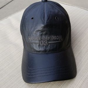 Harley-davidson leather cap